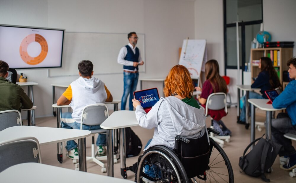 Teacher in a classroom